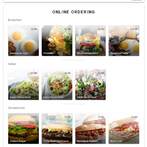 Offer online ordering